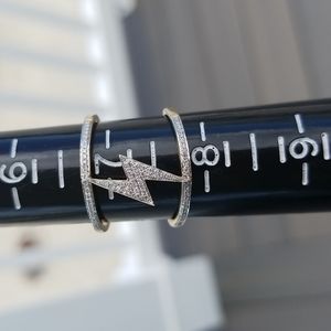 14kt & Diamond Lightning Bolt Ring